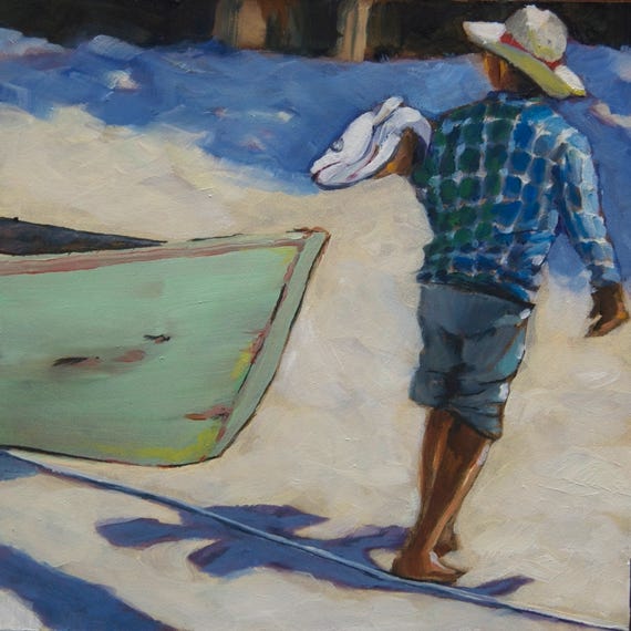 2014, 6x6", oil on board