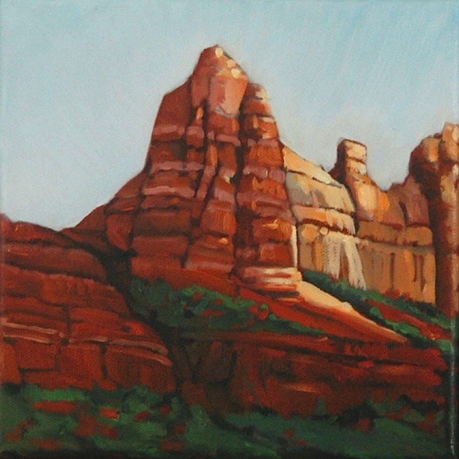 oil painting landscapes Sedona painting red rocks